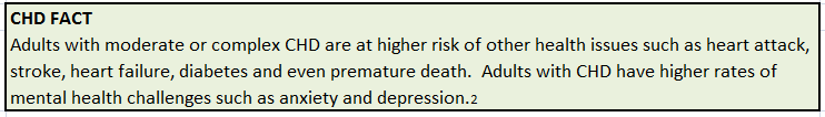 CHD FACT: Health risks for adults with CHD